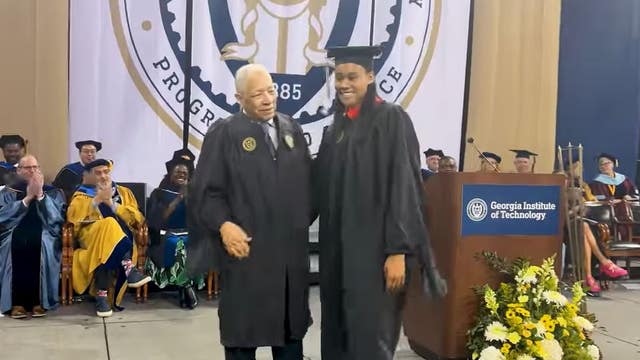 First Black Georgia Tech graduate hands granddaughter diploma from same school