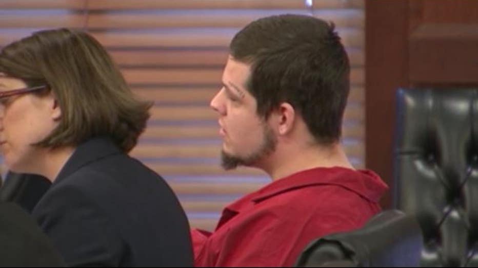 Jacob Kosky appears in a Henry County courtroom on April 11, 2017.