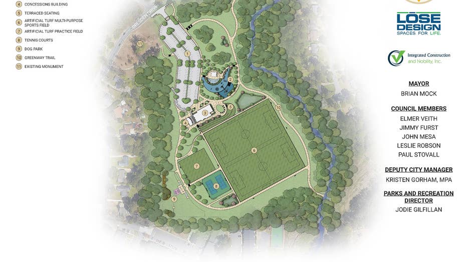 This shows the layout of Dresden Park in Chamblee after its renovation.