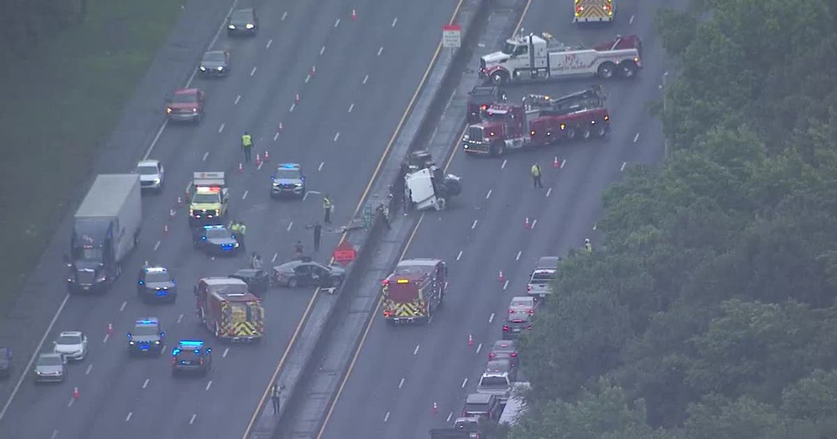 Crash involving overturned dump truck shuts down part of I-285 | FOX 5 ...