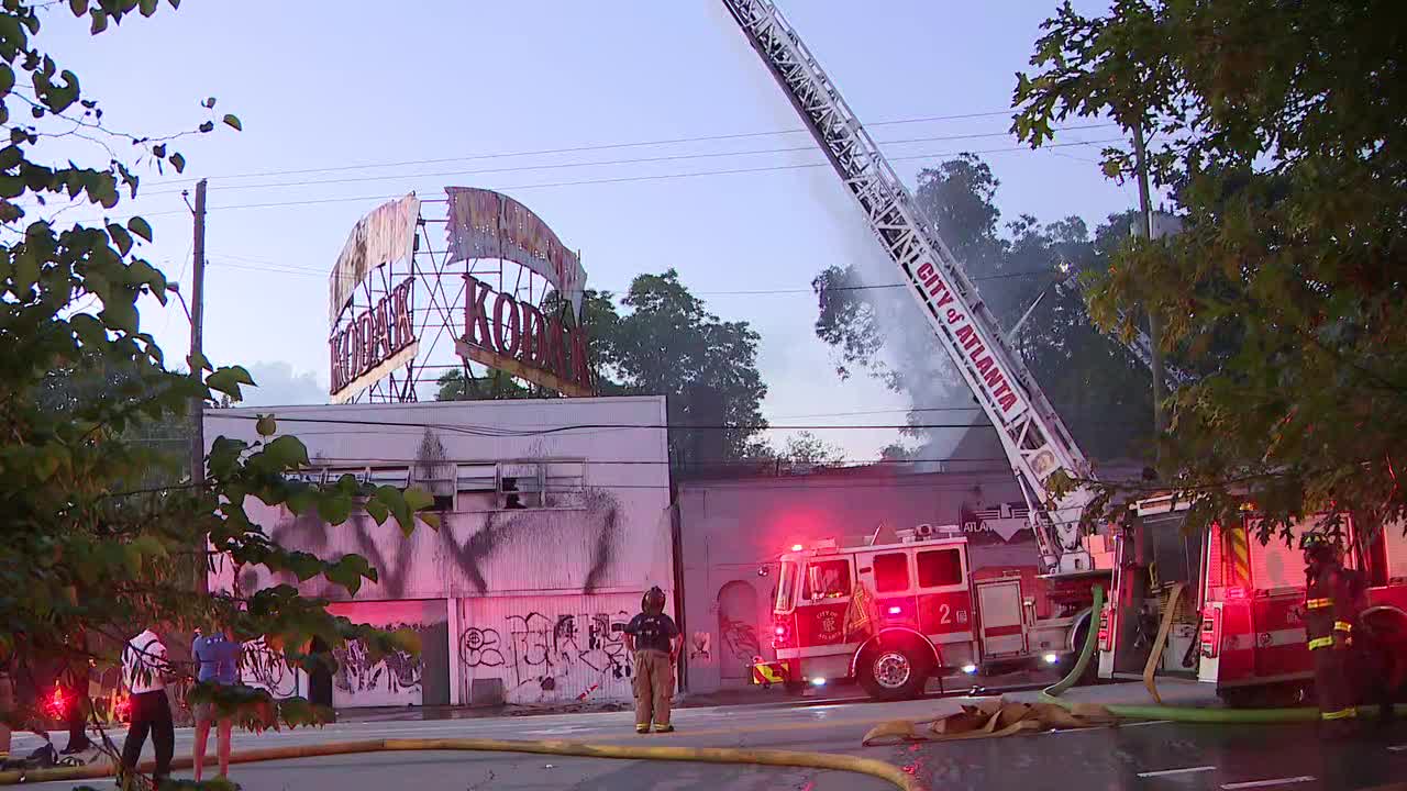 Massive fire engulfs former Atlanta Eagle nightclub site in Midtown