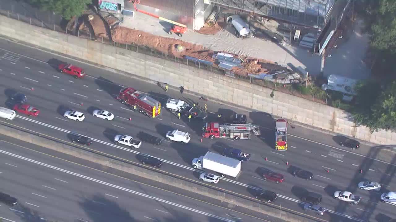 Crash with injuries shuts down part of I-85 South near North Druid ...