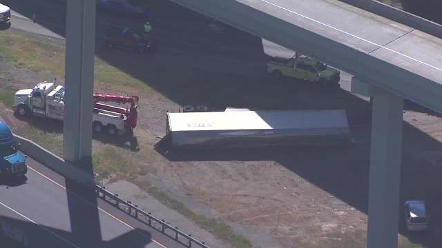 Tractor-trailer crash which clogged Cobb Cloverleaf during rush hour is now cleared