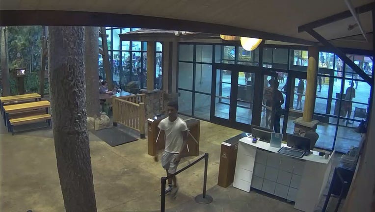 LaGrange police are offering a reward of up to $1,000 for information leading to the arrest of this individual who is believed to be responsible for a theft at the Great Wolf Lodge.