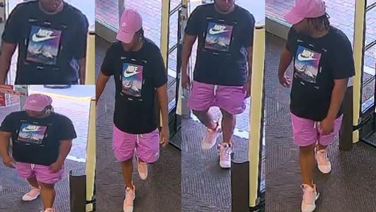 Henry County police say this man entered the Ellenwood Ingles supermarket and took nearly $300 in meat and fireworks on June 17, 2024.