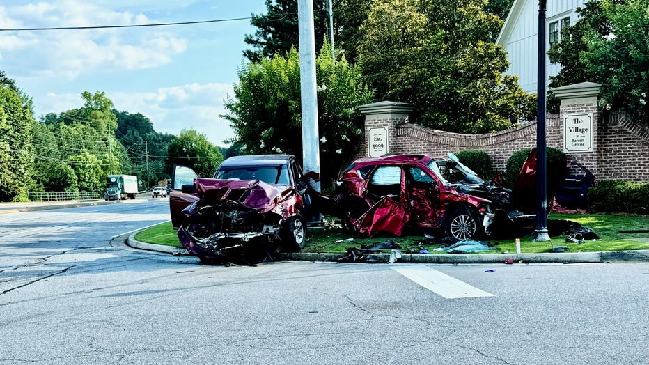 The Marietta Police Department investigated a serious injury crash along Barrett Parkway at Village Green on June 20, 2024.