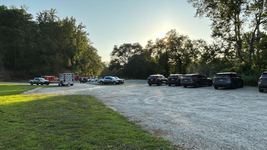 Chattahoochee Hills police respond to the Campbellton Park Boat Ramp after a report of a dead body on June 5, 2024.