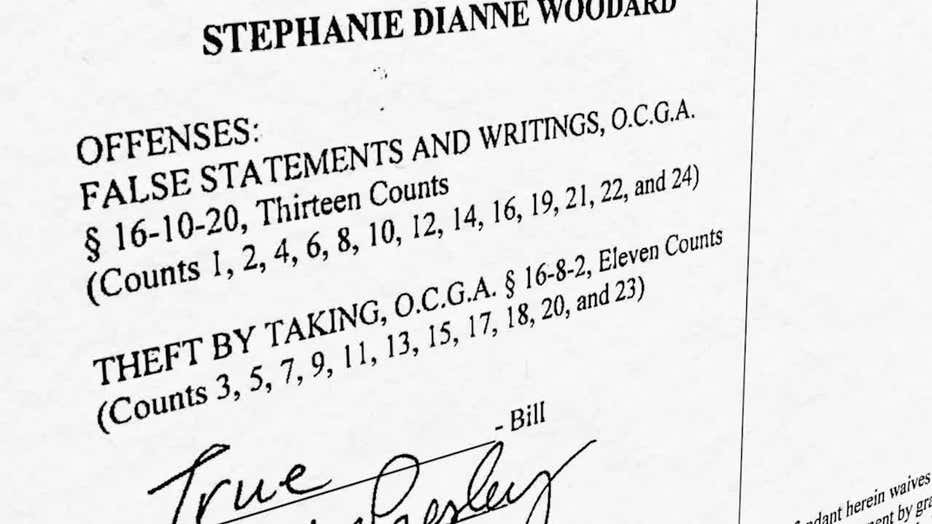 Hall County Solicitor Stephanie Woodard was indicted on 13 counts of false statements and writings and 11 counts of theft by taking, all felonies on June 18, 2024.