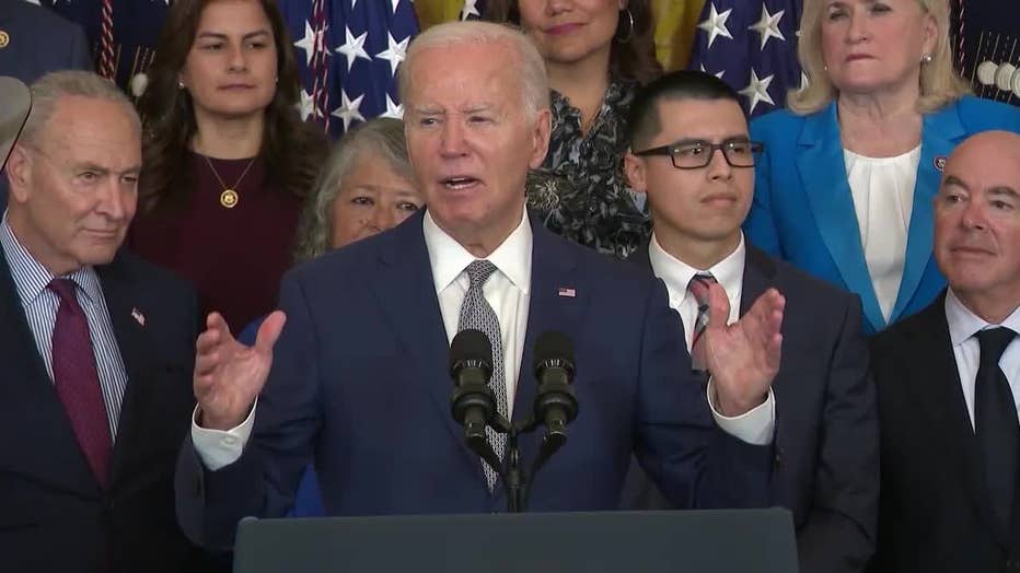 President Joe Biden announced an executive order which helps pave the way for spouses of U.S. citizen to stay in the country legally during a press conference on June 18, 2024.