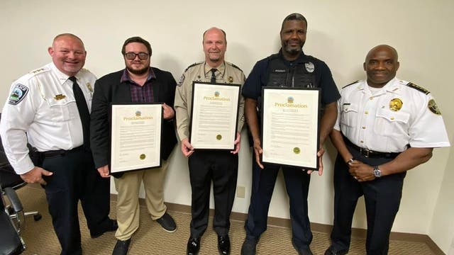 Georgia officers honored for bravery 1 year after mass shooting in Henry County