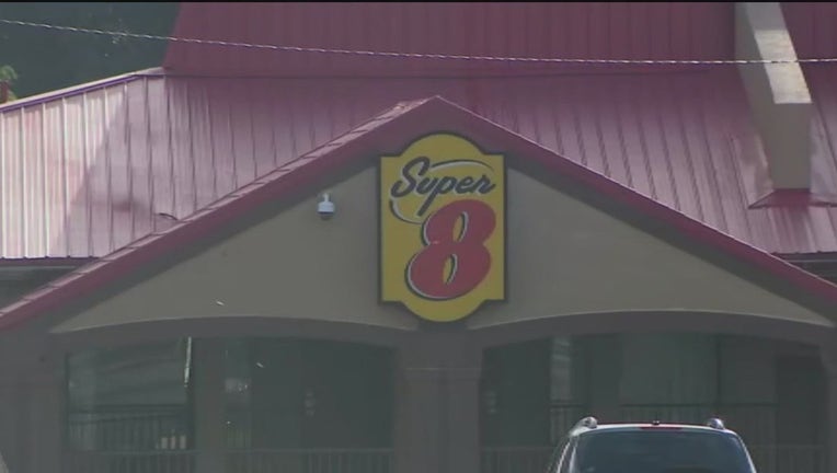 The Super 8 Motel located off Old National Highway in College Park on July 25, 2024.