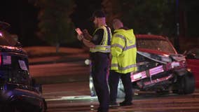 Atlanta driver ejected in three-car crash involving Marietta police