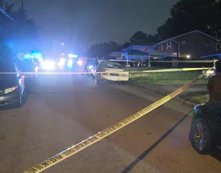 DeKalb County police investigate a shooting along Emerald Lake Drive on Aug. 12, 2024