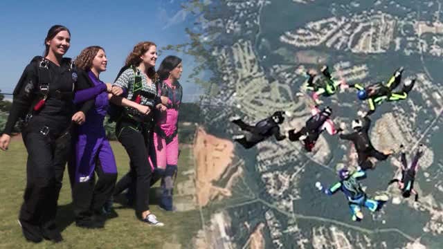 Georgia women break 3 state skydiving records with group jump