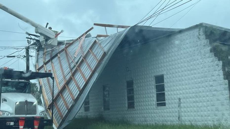 The city of Moultrie posted these images showing damage from Debby, which was packing gusts of up to 45 mph, as it blew through on Aug. 5, 2024.