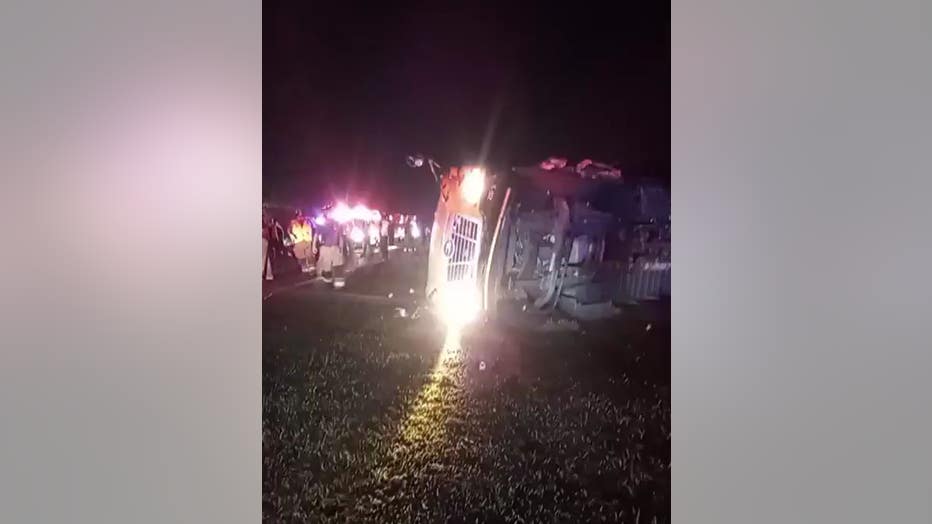 A school bus carrying the Rome High School football team was involved in a crash along State Route 101 near Doc Moates Road, just northwest of Aragon on Aug. 9, 2024.