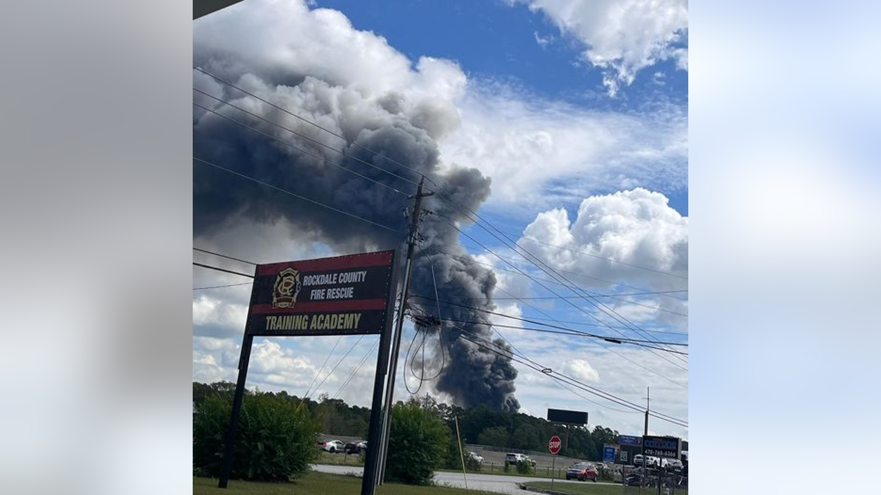 There is another fire at the BioLab in Conyers, I-20 is closed and residents are asked to leave the building