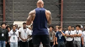 Dwayne 'The Rock' Johnson invites Apalachee HS football team to soundstage