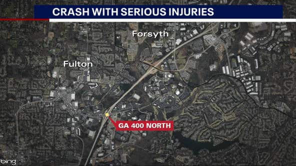 GA-400 crash causes late-night traffic mess, injuries