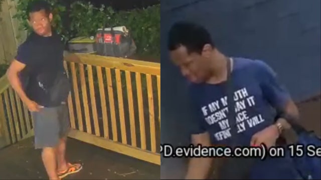 Suspected thief in Atlanta spotted wearing distinctive t-shirt on surveillance footage