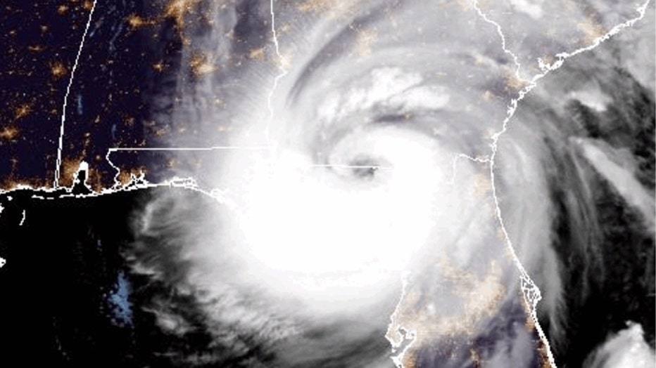 The eye of Hurricane Helene approached the Florida-Georgia line on Sept. 27, 2024.