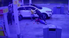 Violent armed robbery caught on camera, suspect on the run