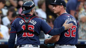 Braves fall short in San Diego, Padres secure initial win in best-of-three series