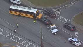 School bus involved in crash in Gwinnett County Wednesday morning