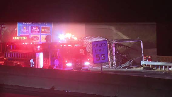 I-285 reopened after tractor-trailer fire in Dunwoody