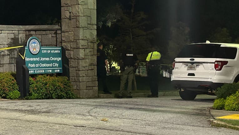 The GBI is investigating a shooting involving a MARTA police officer at The Rev. James Orange Park at Oakland City on Sept. 30, 2024.