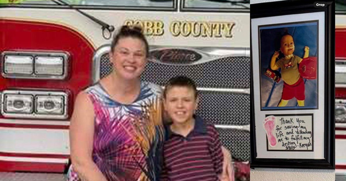 Firefighters reunite with boy they saved from choking almost 10 years ...