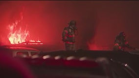 Nearly 100 cars destroyed by fire at DeKalb County towing business