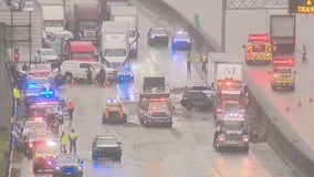 2 East Point officers injured in crash on I-285SB near Camp Creek Parkway