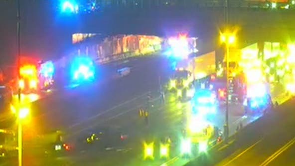 Dead body found near fire, crash on I-85, DeKalb County fire captain says