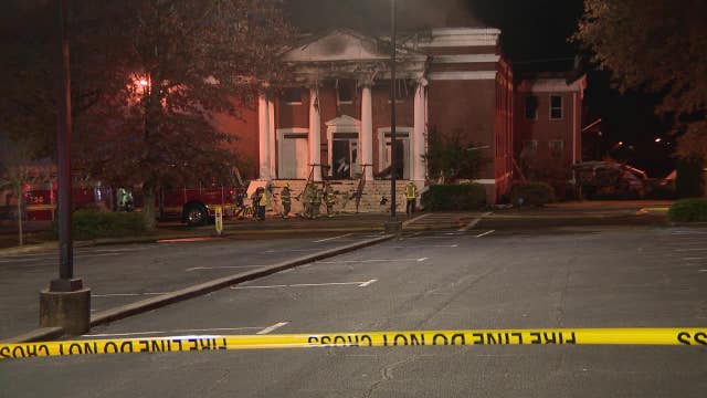 Fire destroys historic Pentecostal church in downtown Buford