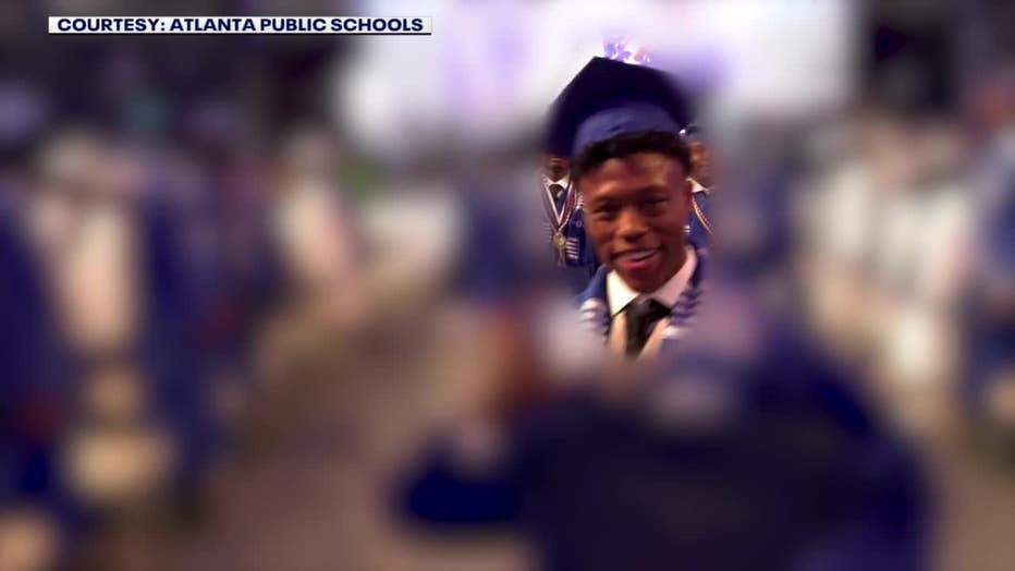 Raquavious Ferguson seen in a video from Booker T. Washington High School graduation in May 2024.