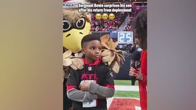 Falcons break losing streak, but one young fan gets even bigger win