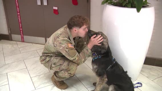 Atlanta soldier reunites with puppy saved during Kosovo deployment