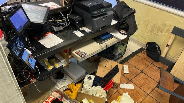 WATCH: Surveillance catches robbers smashing into Dunwoody catering business