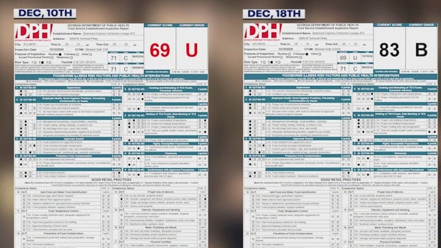 Centurion Lounge in Atlanta's airport improves health score after failing grade