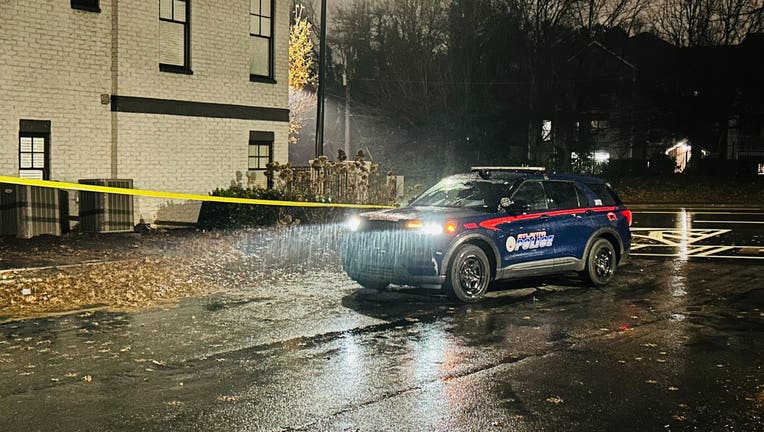 Atlanta police investigate a shooting along Taylor Court in the Lindbergh neighborhood of Atlanta on Dec. 27, 2024.