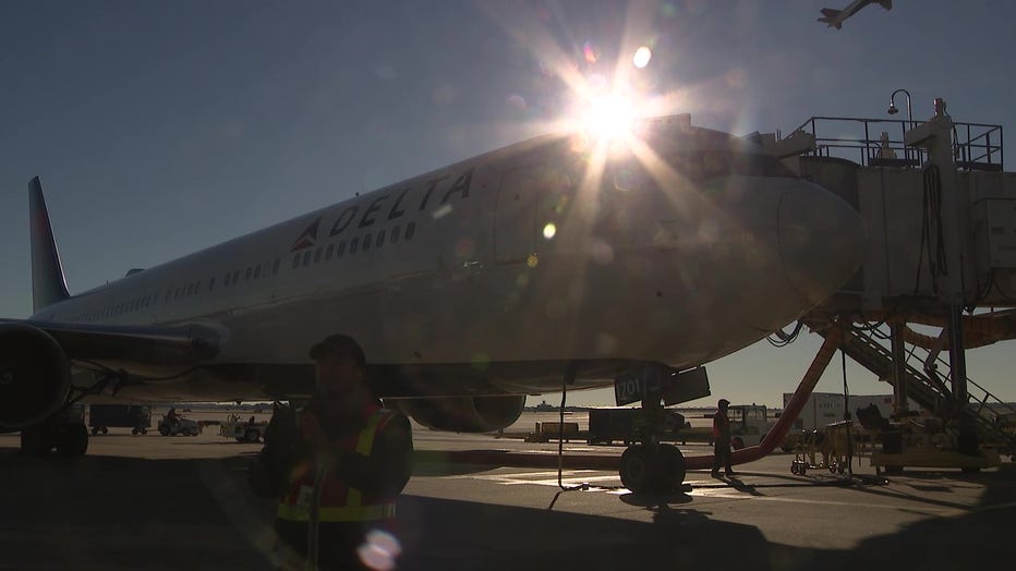 Delta Air Lines crews work to serve 40 million passengers at Hartsfield-Jackson Atlanta International Airport in its round-the-clock operation at the world’s busiest airport and its central hub.
