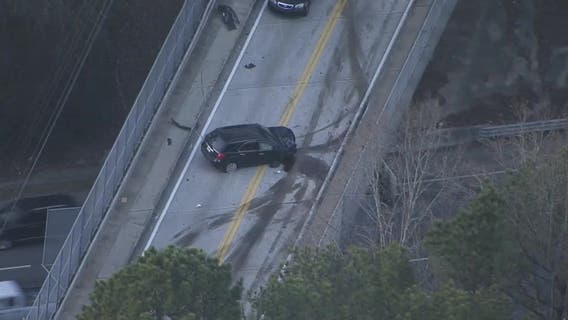 Armed hijacker crashes into two cars over I-285, leads police chase in Decatur, police say