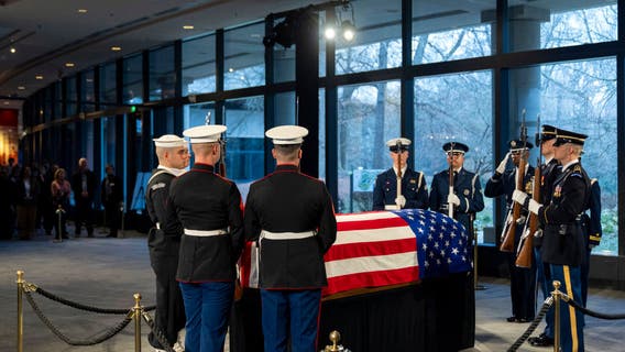President Jimmy Carter lies in repose in Georgia on last full day to pay respects