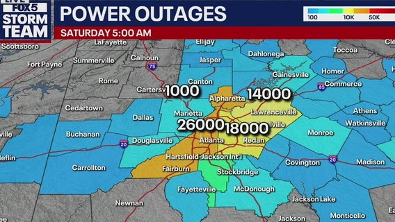 Georgia Power Outages | Power restored to nearly all Atlanta metro customers