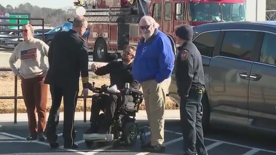 Paralyzed DeKalb County firefighter receives new van thanks to anonymous donor
