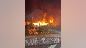 1 rescued from burning abandoned house in Gwinnett County