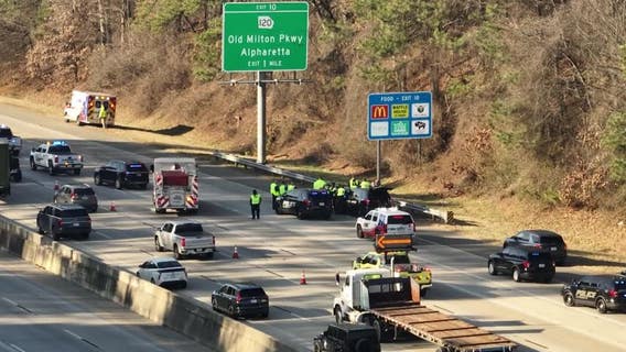GA-400SB lanes near Exit 10 closed for death investigation early Tuesday