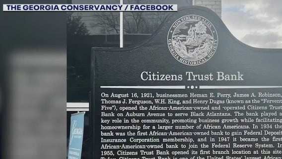 New historical marker dedicated to Citizens Trust Bank in Atlanta