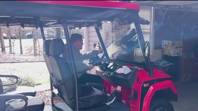Newnan family surprises son with custom Jeep-inspired golf cart